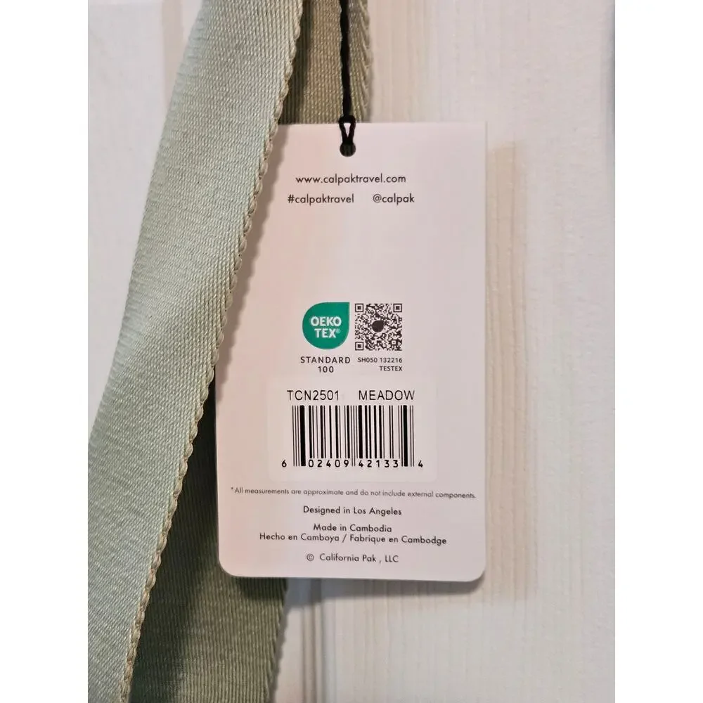 CALPAK Connect Zip Laptop Tote Meadow Green NWT Travel Work Bag